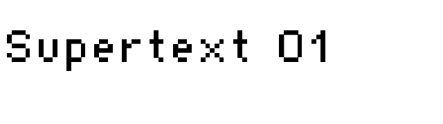 Supertext 01 font preview