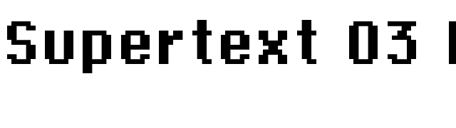 Supertext 03 Bold font preview