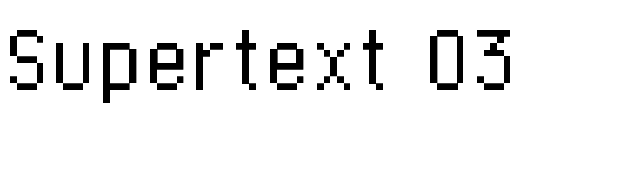 Supertext 03 font preview