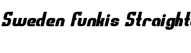 Sweden Funkis StraightOblique font preview