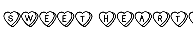 Sweet Hearts BV font preview