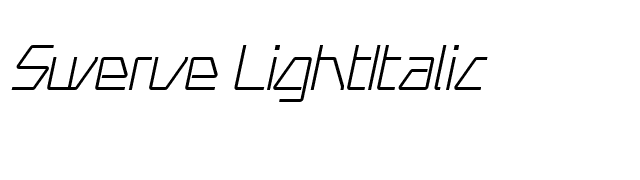 Swerve LightItalic font preview