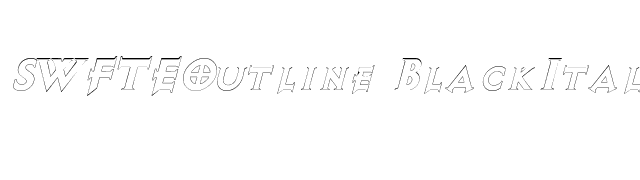 SWFTEOutline BlackItalic font preview