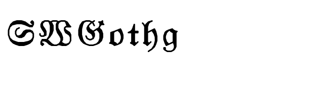 SWGothg font preview