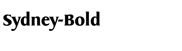 Sydney-Bold font preview