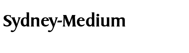 Sydney-Medium font preview