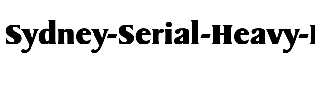 Sydney-Serial-Heavy-Regular font preview