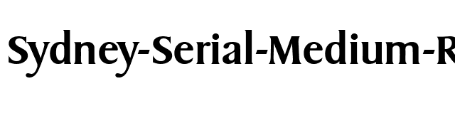 Sydney-Serial-Medium-Regular font preview