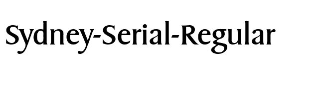 Sydney-Serial-Regular font preview
