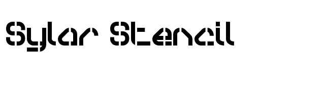 Sylar Stencil font preview