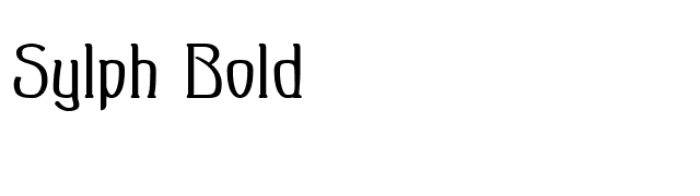 Sylph Bold font preview