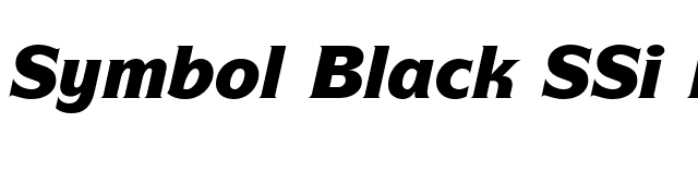 Symbol Black SSi Black Italic font preview