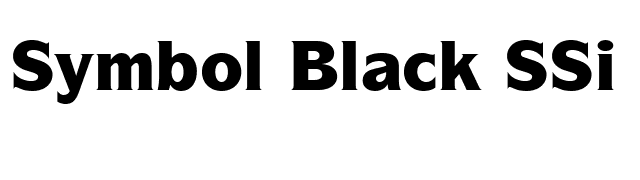 Symbol Black SSi Black font preview