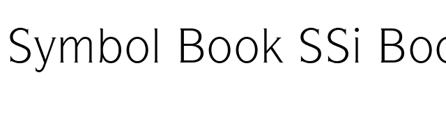 Symbol Book SSi Book font preview