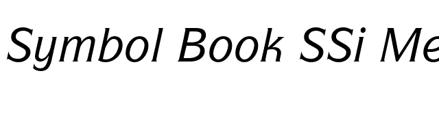 symbol-book-ssi-medium-italic font preview
