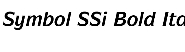 Symbol SSi Bold Italic font preview