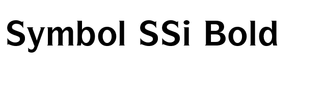 Symbol SSi Bold font preview