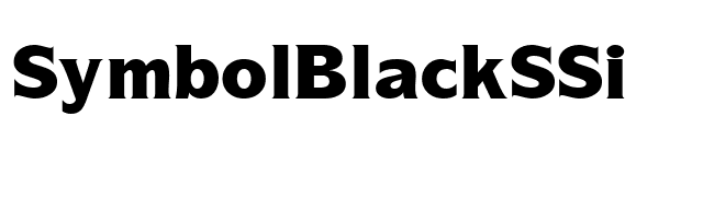 SymbolBlackSSi font preview