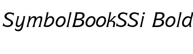 SymbolBookSSi BoldItalic font preview