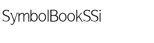 SymbolBookSSi font preview