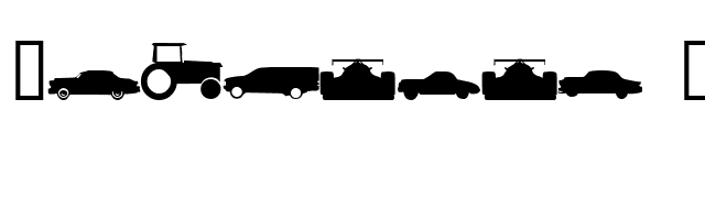 Symbolon Cars font preview