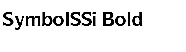 SymbolSSi Bold font preview