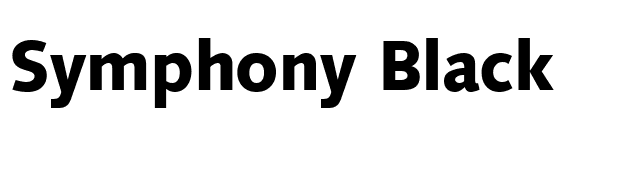 Symphony Black font preview