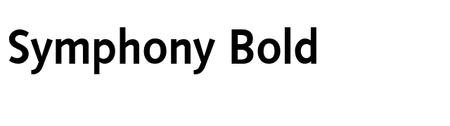 Symphony Bold font preview