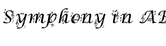 Symphony in ABC font preview