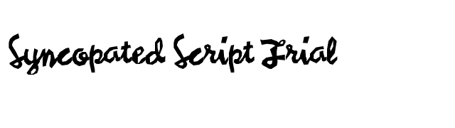 Syncopated Script Trial font preview