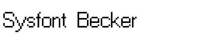 Sysfont Becker font preview