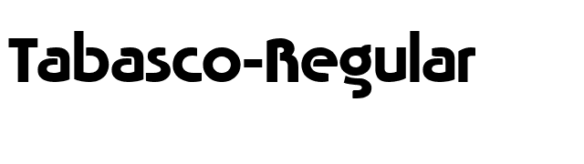 Tabasco-Regular font preview