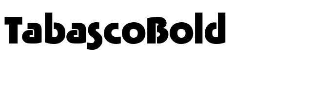 TabascoBold font preview