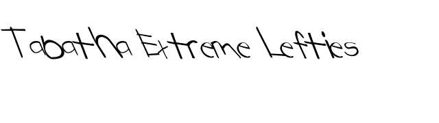Tabatha Extreme Lefties font preview