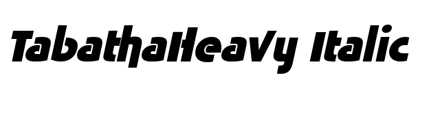 TabathaHeavy Italic font preview