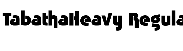 TabathaHeavy Regular font preview