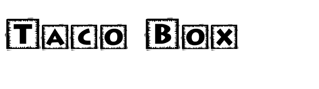 Taco Box font preview