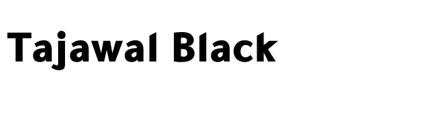 Tajawal Black font preview