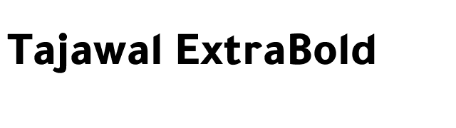 Tajawal ExtraBold font preview