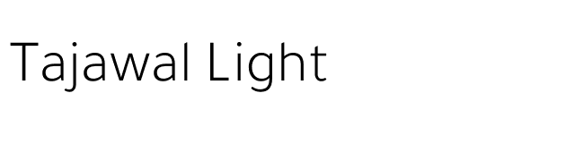 Tajawal Light font preview