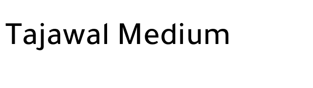 Tajawal Medium font preview