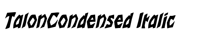 TalonCondensed Italic font preview