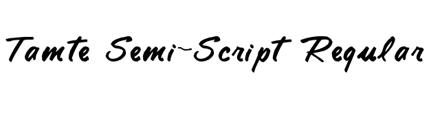 Tamte Semi-Script Regular font preview