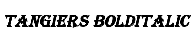 Tangiers BoldItalic font preview