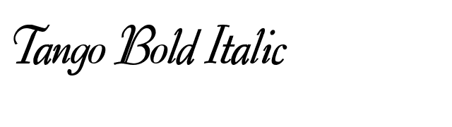 Tango Bold Italic font preview