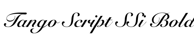 Tango Script SSi Bold font preview
