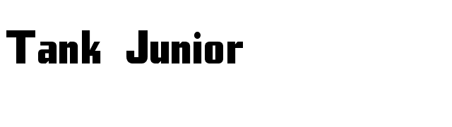 Tank Junior font preview