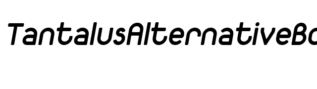 TantalusAlternativeBoldItalic font preview