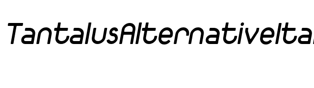 TantalusAlternativeItalic font preview