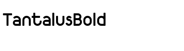 TantalusBold font preview